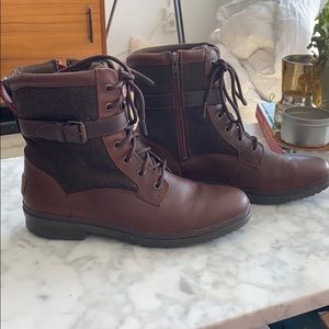 UGG 11 Kesey Chestnut Brown Waterproof Moto Boot